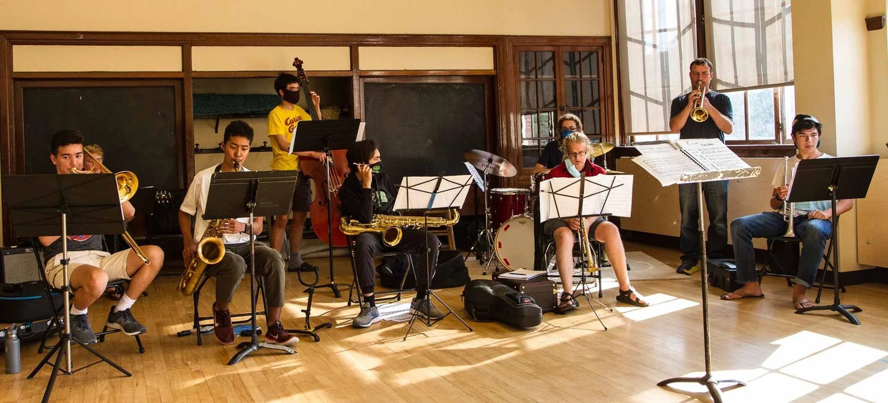 Seattle Jazz Camp big group rehearsal